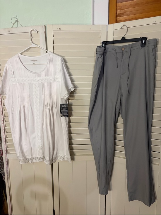 Amazon Accessories - Two piece PREMIUM outfit including NWOT Linen pants and NWT Woman Within top